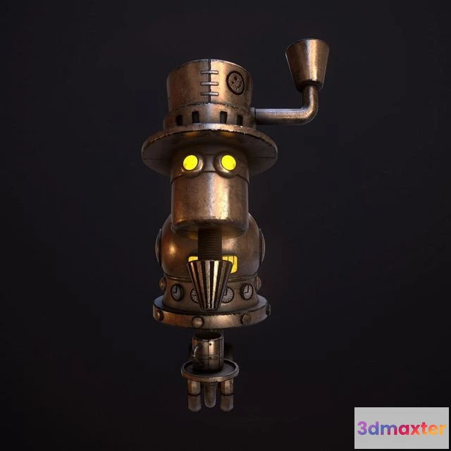 1530332 - PBR Game 3D Models - Steampunk Coffie Machine 3D Max