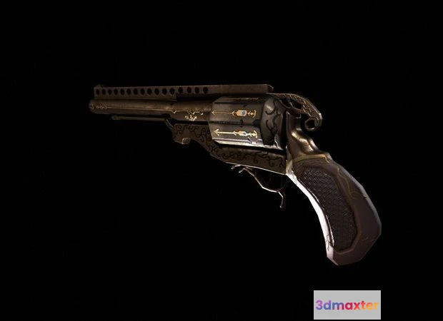 1530334 - PBR Game 3D Models - Steampunk Gun 3D Max