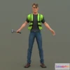 1530352 - PBR Game 3D Models - Stylized Engineer Character 3D Max
