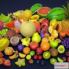 1530354 - PBR Game 3D Models - Stylized Fruits Collection Low Poly 3D Max