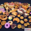 1530356 - PBR Game 3D Models - Stylized Pastries Collection Low Poly 3D Max