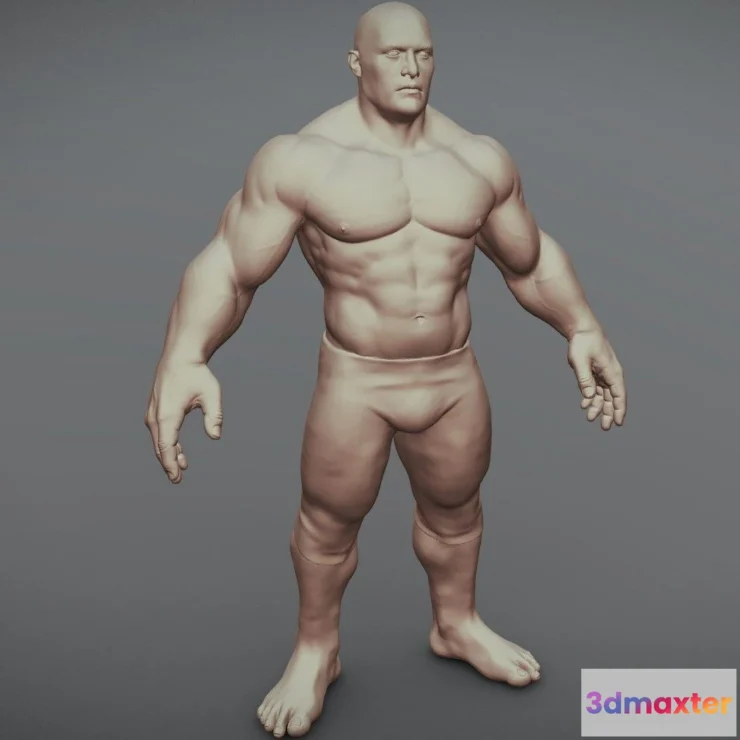 1530372 - PBR Game 3D Models - Superhero 2 3D Print Model 3D Max