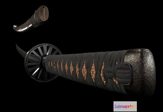 1530376 - PBR Game 3D Models - Samurai Katana V2 3D Max