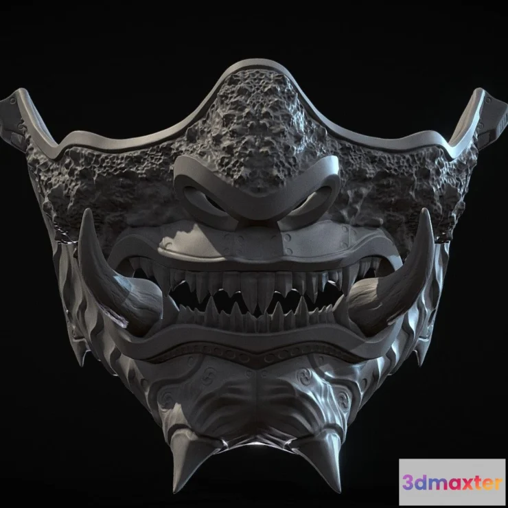 1530380 - PBR Game 3D Models - Samurai Mask I 3D Max