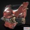 1530388 - PBR Game 3D Models - Samurai Mask Vi 3D Max