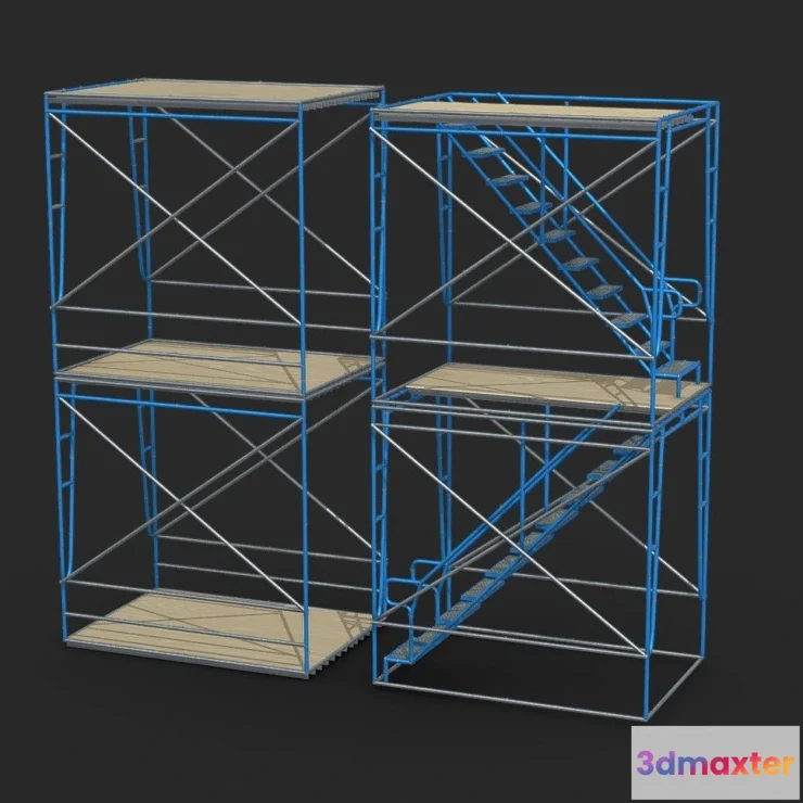 1530404 - PBR Game 3D Models - Scaffolding 3D Max