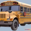 1530418 - PBR Game 3D Models - Schoolbus International 3800 3D Max