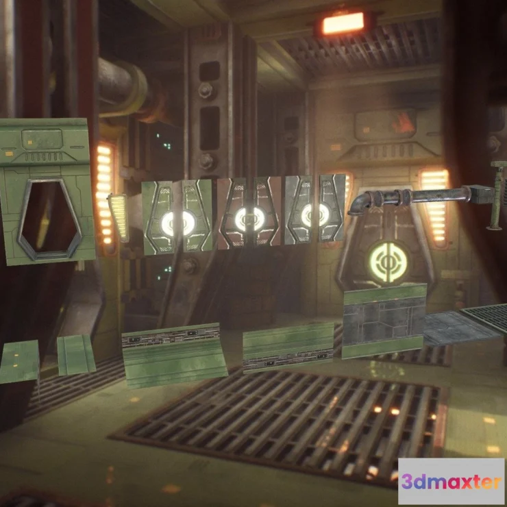 1530436 - PBR Game 3D Models - Sci Fi Asset Pack 3 3D Max