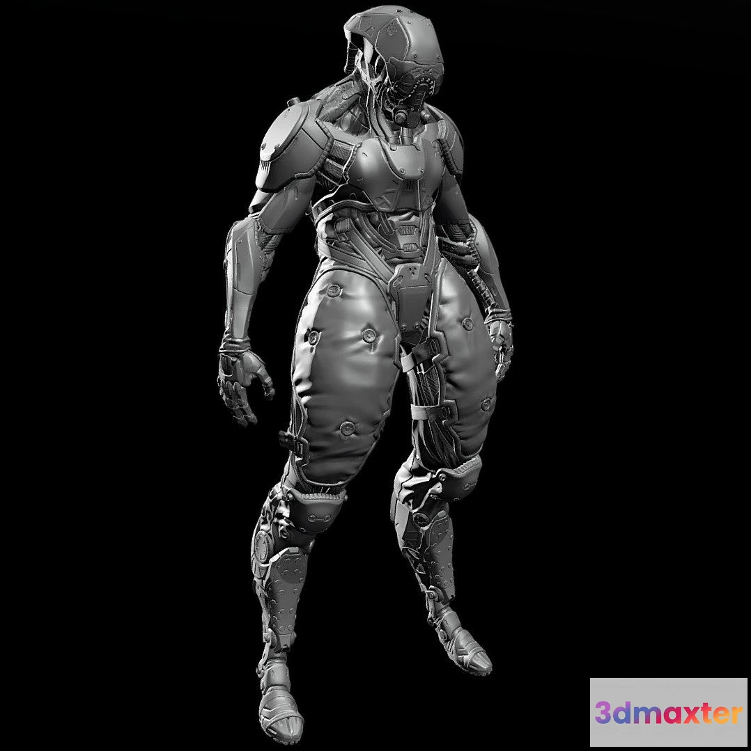 1530450 - PBR Game 3D Models - Sci Fi Droid 02 3D Max