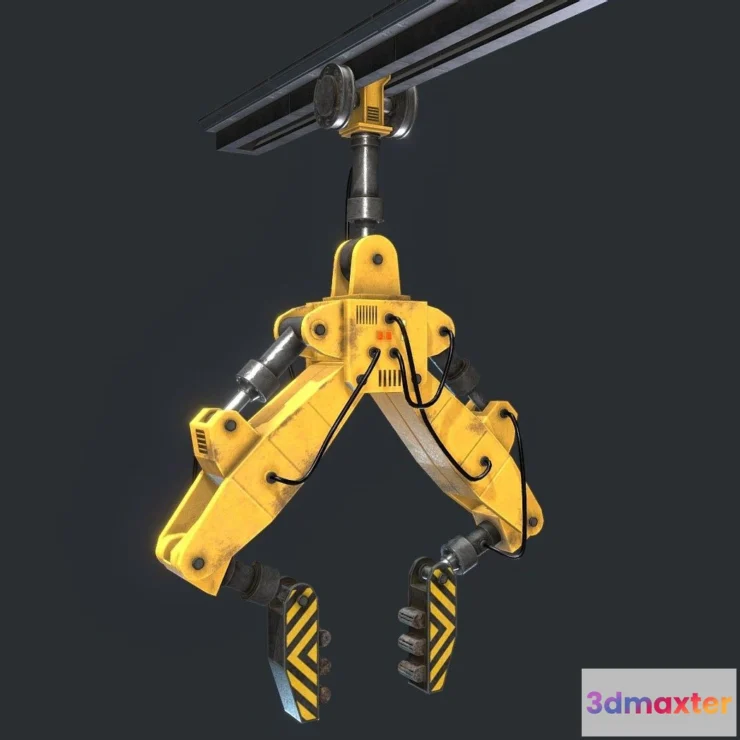 1530454 - PBR Game 3D Models - Sci Fi Frog Legged Crane 3D Max