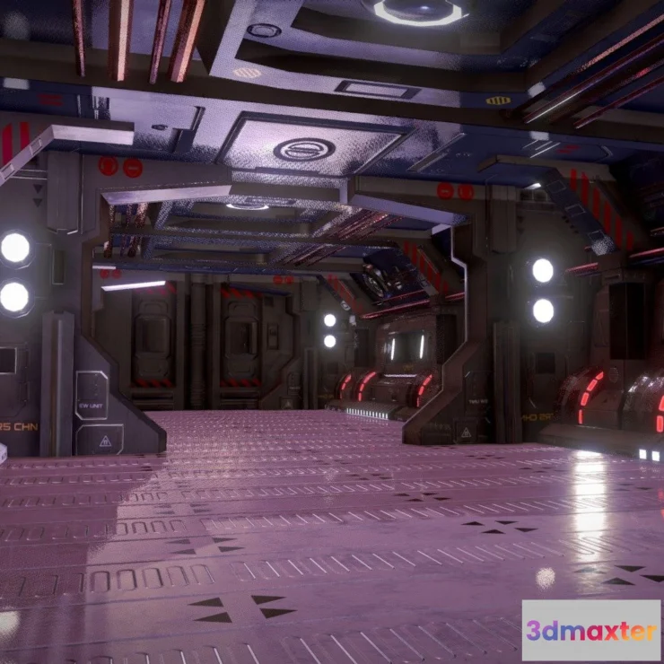 1530462 - PBR Game 3D Models - Sci Fi Interior 2 3D Max