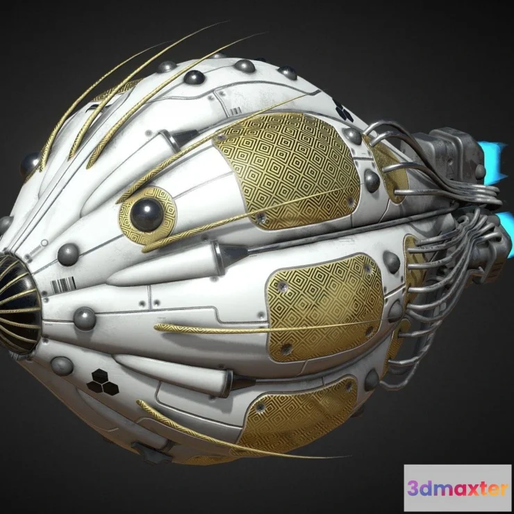 1530466 - PBR Game 3D Models - Sci Fi Personal Space Pod Shipweekly Challenge 3D Max