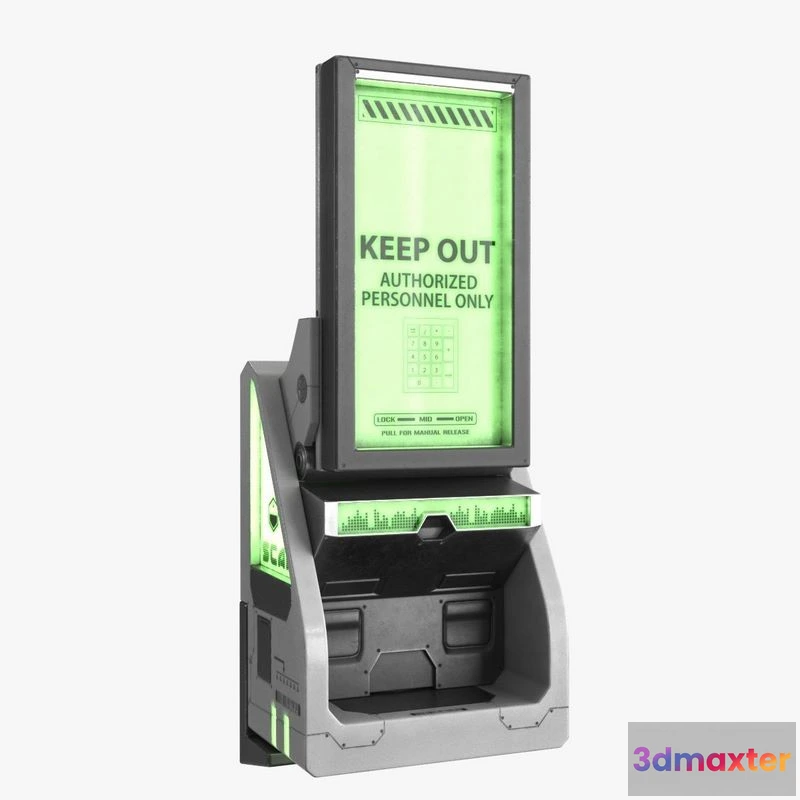 1530476 - PBR Game 3D Models - Sci Fi Scanner Display v4 Low-poly 3D Max