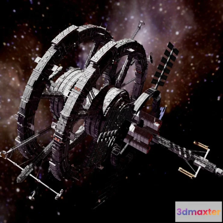 1530486 - PBR Game 3D Models - Sci Fi Space Station 3D Max