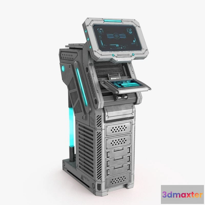 1530490 - PBR Game 3D Models - Sci Fi Terminal v1 3D Max