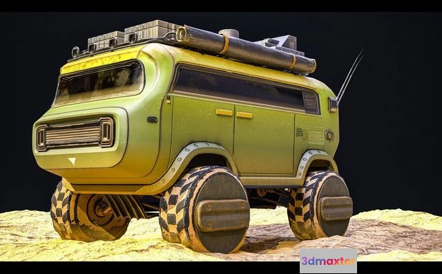 1530506 - PBR Game 3D Models - Sci-Fi Bus 3D Max