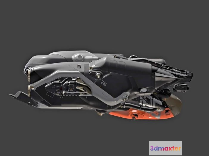 1530508 - PBR Game 3D Models - Sci-Fi Cargo Vessel 3D Max