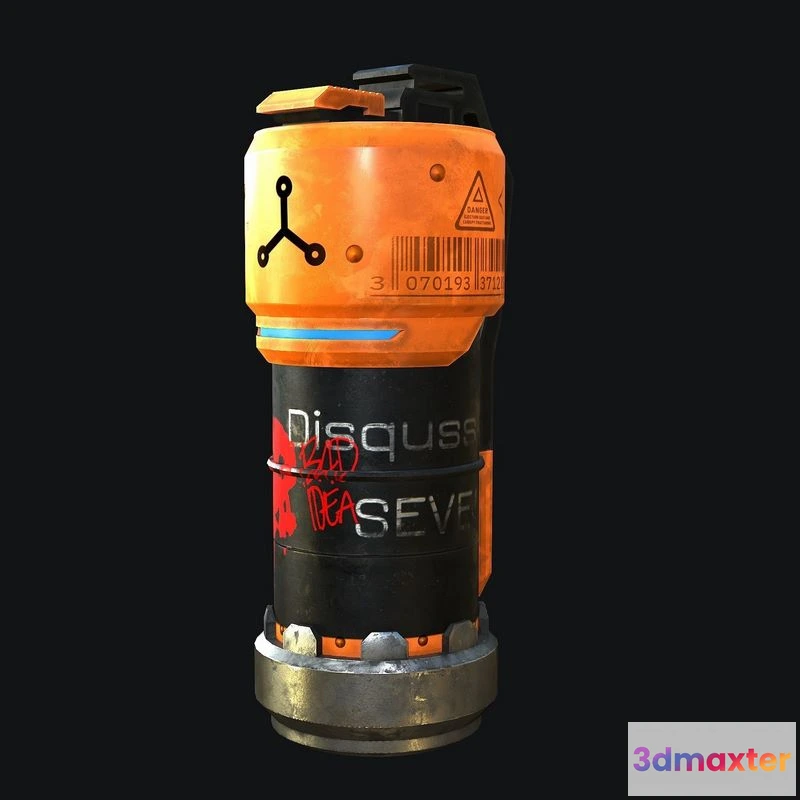 1530510 - PBR Game 3D Models - Sci-fi Grenade 3D Max