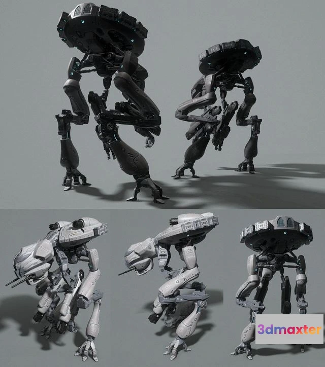 1530514 - PBR Game 3D Models - SciFI Mech 3D Max