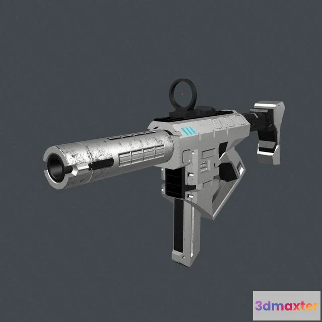1530518 - PBR Game 3D Models - Sci-Fi MP5 Styled Gun 3D Max