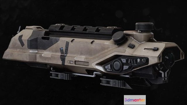 1530538 - PBR Game 3D Models - Sci-fi Weapon Scope 3D Max