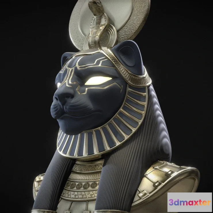1530574 - PBR Game 3D Models - Sekhmet Helmet 3D Max