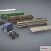1530578 - PBR Game 3D Models - Semi Truck Collection Low Poly 3D Max