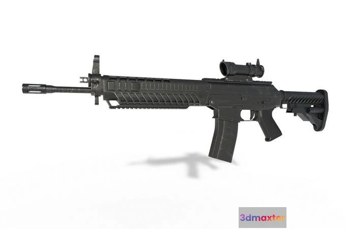 1530604 - PBR Game 3D Models - Sg 553 Gun Assault rifle 3D Max