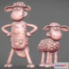 1530624 - PBR Game 3D Models - Shaun The Sheep Printable 3D Max