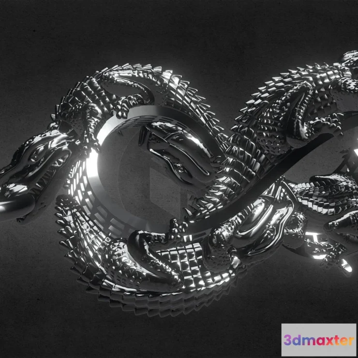 1530626 - PBR Game 3D Models - Shea Reptile Mobius Pendant 3D Max