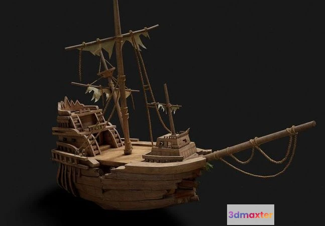 1530634 - PBR Game 3D Models - Ship 20k 3D Max