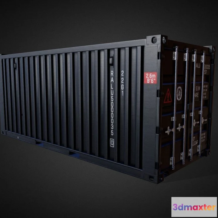 1530638 - PBR Game 3D Models - Shipping Container Tutorial Included 3D Max
