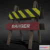 1530664 - PBR Game 3D Models - Sinal De Perigo Danger Sign 3D Max