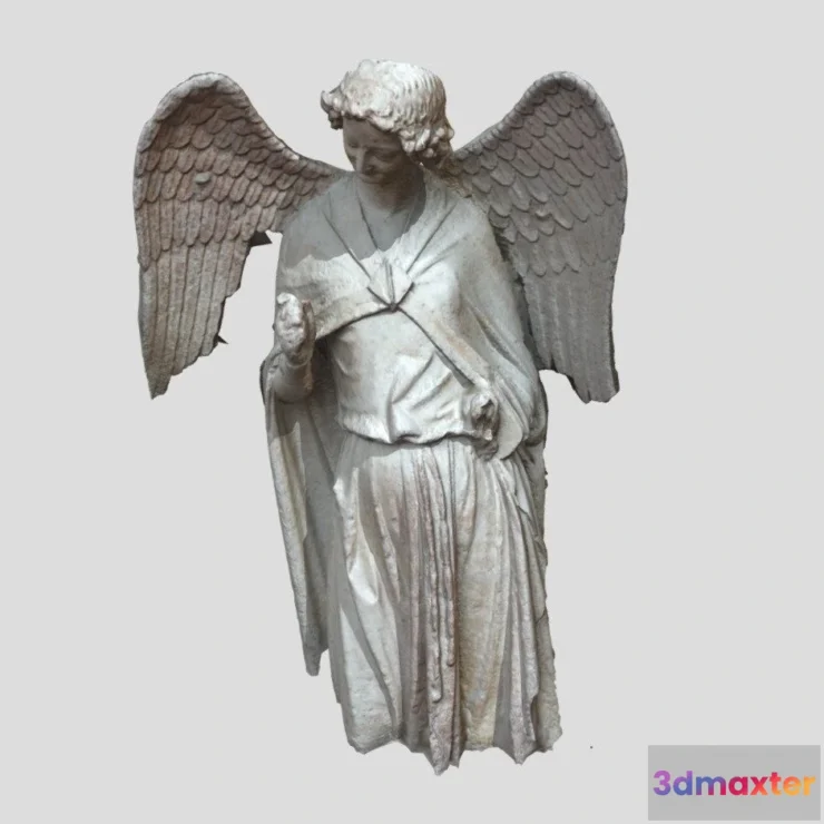 1530724 - PBR Game 3D Models - Smiling Angel Of Reims 3D Max