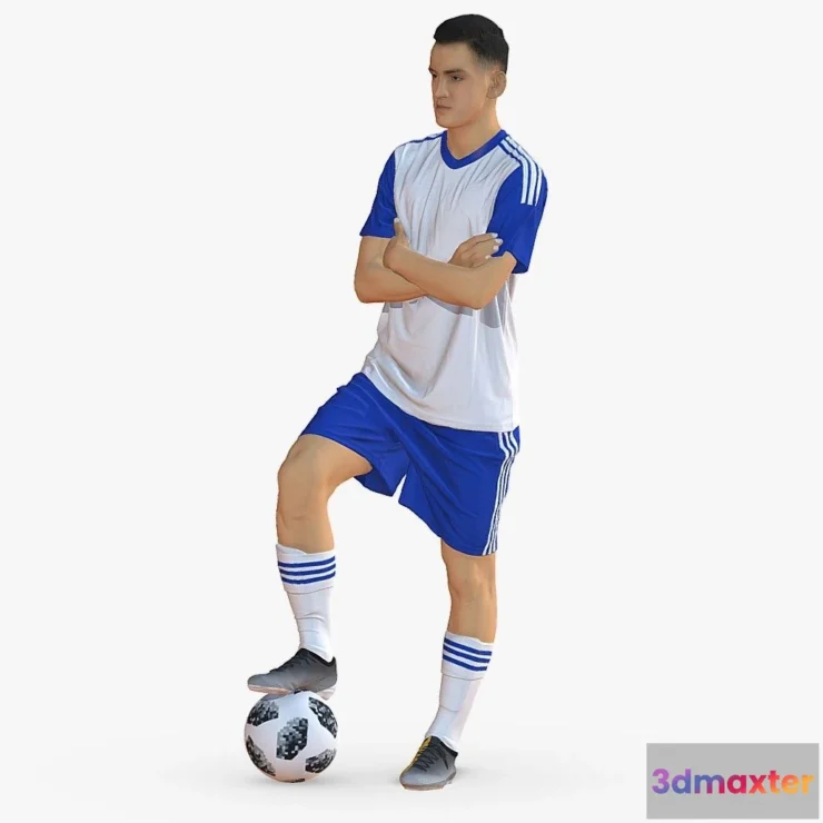 1530748 - PBR Game 3D Models - Soccer Player 1114 4 3D Max