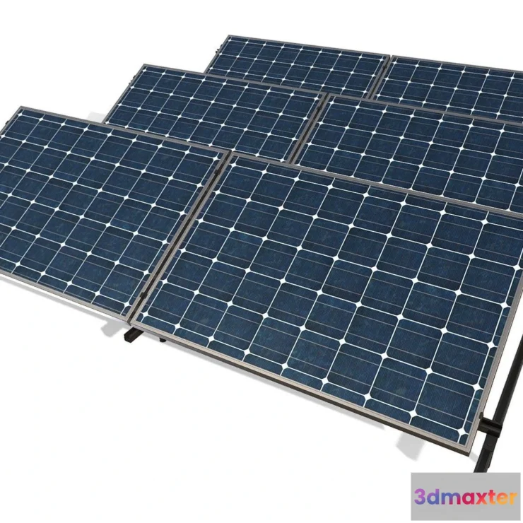 1530760 - PBR Game 3D Models - Solar Cells 3D Max