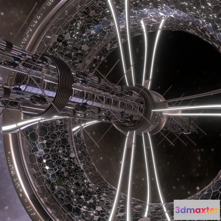 1530778 - PBR Game 3D Models - Space Colony B 3D Max