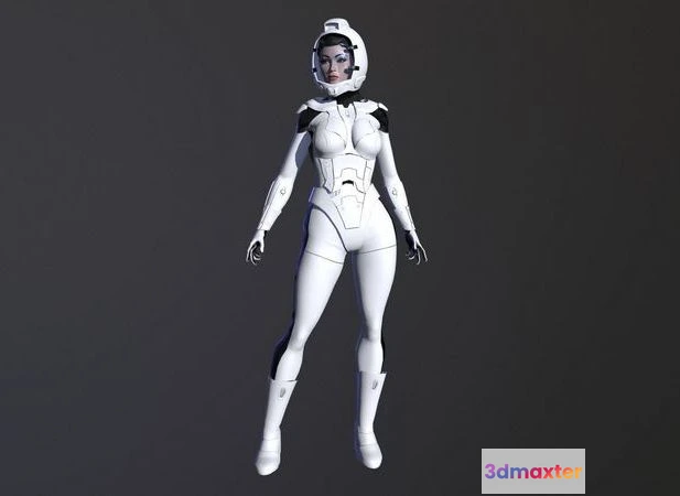 1530780 - PBR Game 3D Models - Space Girl 3D Max