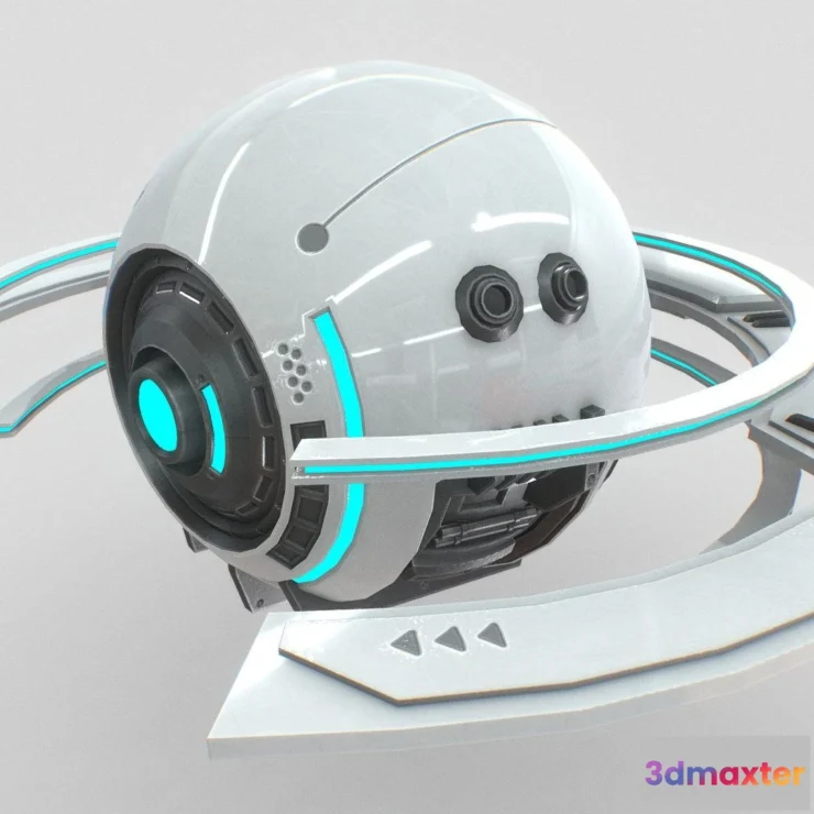 1530828 - PBR Game 3D Models - Sphere Ship 3D Max