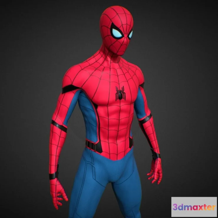 1530854 - PBR Game 3D Models - Spider Man No Way Home Stark Tech Suit 3D Max