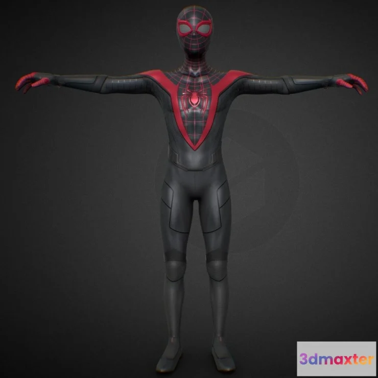 1530860 - PBR Game 3D Models - Spiderman Miles Morales 3D Model 3D Max