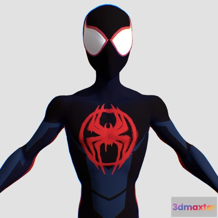 1530862 - PBR Game 3D Models - Spiderman Miles Morales Rigged Blender 3D Max