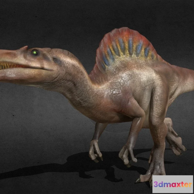 1530870 - PBR Game 3D Models - Spinosaurus Of Jurassic Park Rigged Animated 3D Max