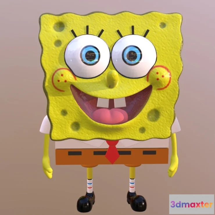 1530876 - PBR Game 3D Models - Spongebob 3D Max