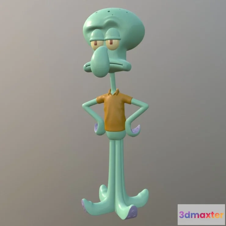 1530884 - PBR Game 3D Models - Squidward Lula Molusco 3D Max