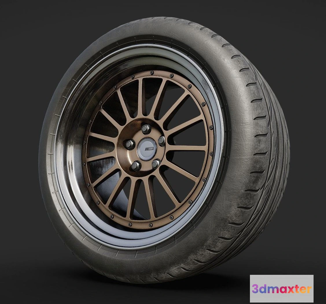 1530892 - PBR Game 3D Models - Ssr Professor Tf1 Semi Slick Tire 3D Max