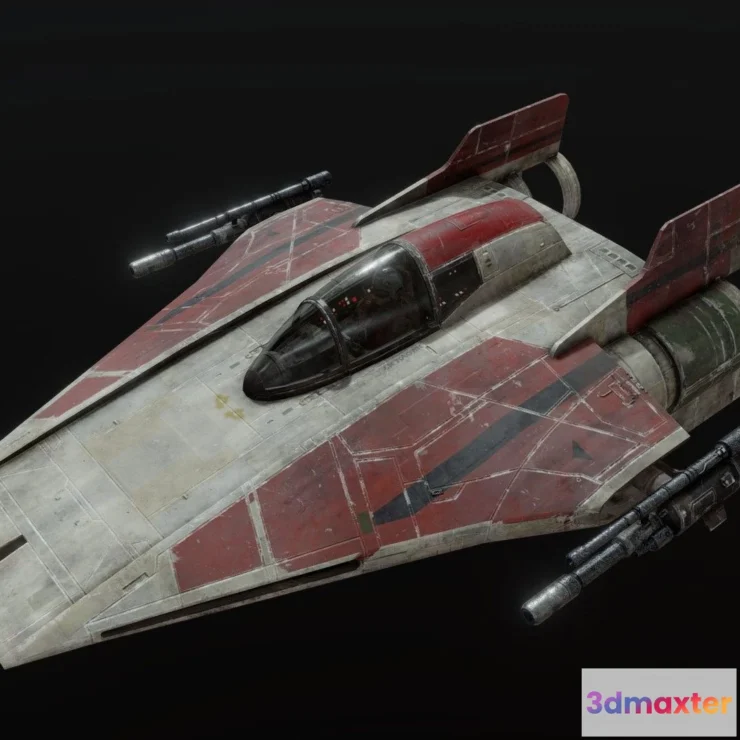 1530910 - PBR Game 3D Models - Star Wars A Wing Rebelsrotj Design Cross 3D Max