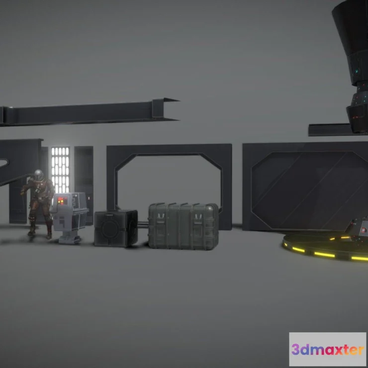 1530924 - PBR Game 3D Models - Star Wars Blade Of Mandalore Mod Kit 3D Max