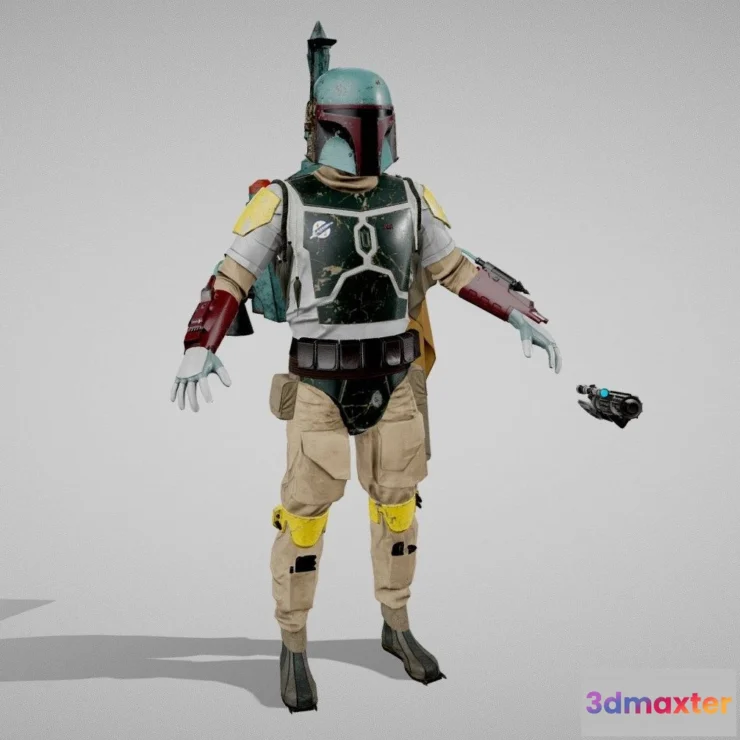 1530926 - PBR Game 3D Models - Star Wars Bobba Fett 3D Max