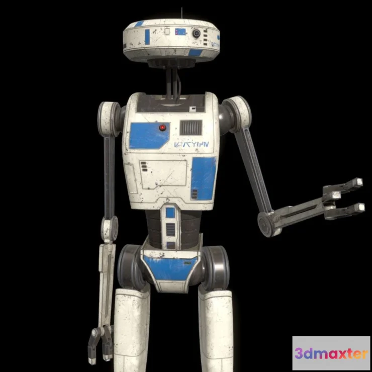 1530940 - PBR Game 3D Models - Star Wars Droid Kd 27 3D Max